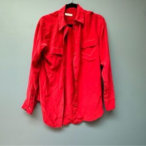 Equipment Silk Oversized Blouse small